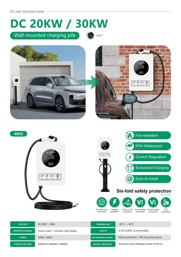 Wall-mounted DC EV Charger
